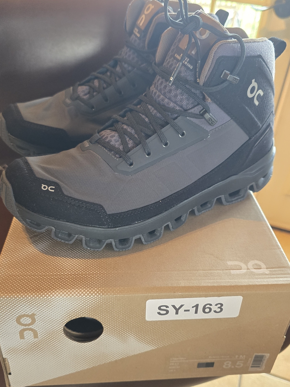 ON Cloudrock Waterproof Men's Gray Hiking Shoes